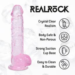 Realrock by shots Realistische Dildo met Ballen - 5 / 12,7 cm - Roze (8714273061508)