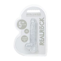 Realrock by shots Realistische Dildo met Ballen - 5 / 12,7 cm - Transparant (8714273061522)