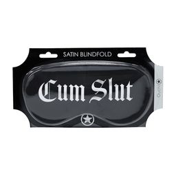 Ouch! by shots Cum Slut - Gedrukt Satijnen Masker - Zwart (8714273028457)