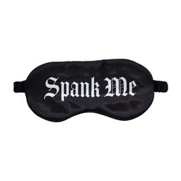 Ouch! by shots Spank Me - Gedrukte Satijnen Masker - Zwart (8714273028471)
