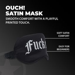 Ouch! by shots Fuck Off - Geprinte Satijnen Masker - Zwart (8714273028464)