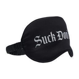 Ouch! by shots Suck Don't Bite - Gedrukte Satijnen Masker - Zwart (8714273028488)