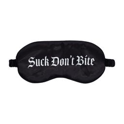 Ouch! by shots Suck Don't Bite - Gedrukte Satijnen Masker - Zwart (8714273028488)