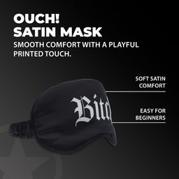 Ouch! by shots Bitch - Gedrukte Satijnen Masker - Zwart (8714273028440)