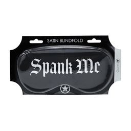 Ouch! by shots Spank Me - Gedrukte Satijnen Masker - Zwart (8714273028471)