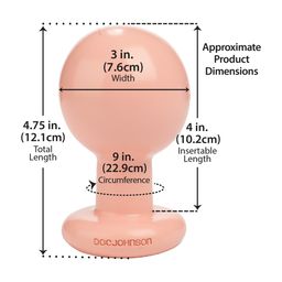 Doc johnson The Classic - Round Butt Plug - Large - Cream (782421003098)