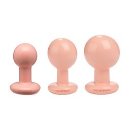 Doc johnson The Classic - Round Butt Plug - 3 Piece Set - Cream (782421105594)
