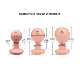 Doc johnson The Classic - Round Butt Plug - 3 Piece Set - Cream (782421105594)