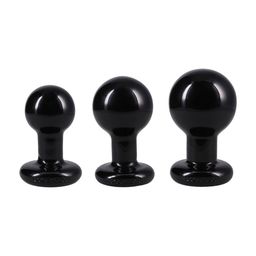 Doc johnson The Classic - Round Butt Plug - 3 Piece Set - Black (782421105600)