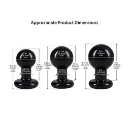 Doc johnson The Classic - Round Butt Plug - 3 Piece Set - Black (782421105600)