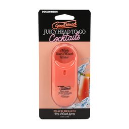 Doc johnson Juicy Head - Cocktails - Dry Mouth Spray To-Go - Peach Bellini - 0.3 fl oz / 9 ml (782421098735)