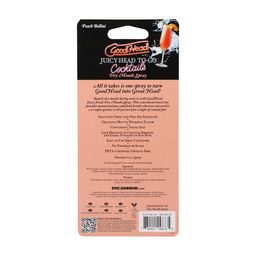 Doc johnson Juicy Head - Cocktails - Dry Mouth Spray To-Go - Peach Bellini - 0.3 fl oz / 9 ml (782421098735)