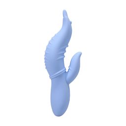 Doc johnson Into The C - Seahorse Siren - Warming Waved Rabbit Vibrator - Maui Blue (782421101992)