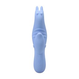 Doc johnson Into The C - Seahorse Siren - Warming Waved Rabbit Vibrator - Maui Blue (782421101992)