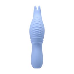 Doc johnson Into The C - Seahorse Siren - Warming Waved Rabbit Vibrator - Maui Blue (782421101992)