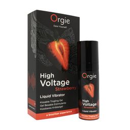 Orgie High Voltage - Vloeibare Vibrator - Aardbei - 0,5 fl oz / 15 ml (5600767388028)