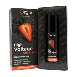 Orgie High Voltage - Vloeibare Vibrator - Aardbei - 0,5 fl oz / 15 ml (5600767388028)