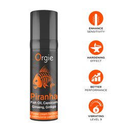 Orgie Piranha - Power Cream Voor Hem - 0,5 fl oz / 15 ml (5600767388127)