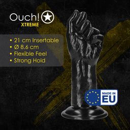 Ouch! by shots Fist of Pleasure - Fist Dildo - 21 cm - Black (8714273017369)