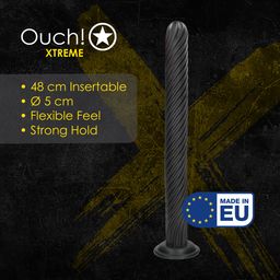 Ouch! by shots Titan Twist - Anal Plug - 48 cm - Black (8714273017390)