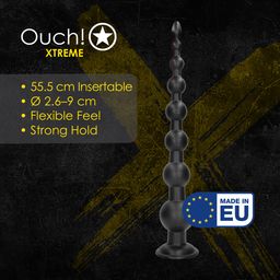 Ouch! by shots Dominant Drill - Anal Plug - 55,5 cm - Black (8714273017413)