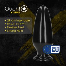 Ouch! by shots Mega X - Anal Plug - 29 cm - Black (8714273017482)