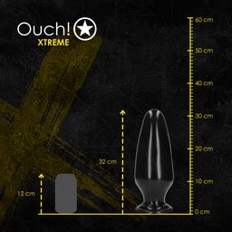 Ouch! by shots Mega X - Anal Plug - 29 cm - Black (8714273017482)