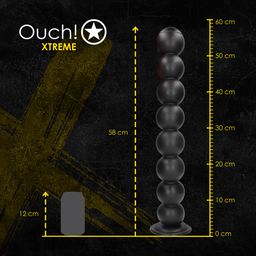 Ouch! by shots Balls of Lust - Anal Plug - 55 cm - Black (8714273017383)