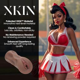 Xkin by shots Pinup Dolls - Cheerleader Cutie Cherry Splitz - TPE Grote Masturbator - 321g - Bruin (8714273028860)