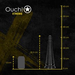 Ouch! by shots Twisted Vortex - Anal Plug - 30 cm - Black (8714273017420)