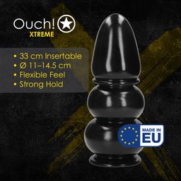 Ouch! by shots Ultra Collosus - Anal Plug - 33 cm - Black (8714273017475)