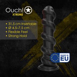 Ouch! by shots Hole Driller - Anal Plug - 31,5 cm - Black (8714273017437)