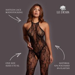 Le désir by shots Matilda - Lace Bodystocking - One Size - Black (8714273020864)