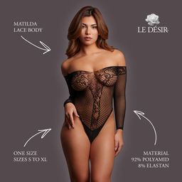 Le désir by shots Matilda - Lace Body - One Size - Black (8714273020925)