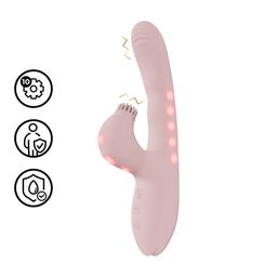 Vive by shots Andria - G-Spot Vibrerende en Tik Clit Stimulator met LED - Roze (8714273030061)