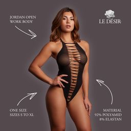 Le désir by shots Jordan - Open Work Body - One Size - Black (8714273020901)