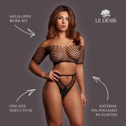 Le désir by shots Melia - Open Work Set - One Size - Black (8714273020963)