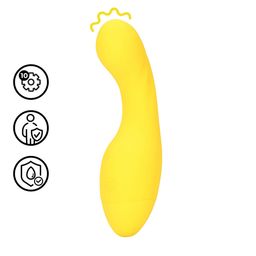 Loveline by shots Mini Gebogen Tip Vibrator - Flirty Banana (8714273024725)