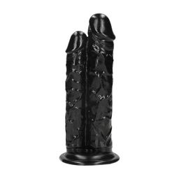 Ouch! by shots Double Titan - Realistic Double Dildo - 24,5 cm - Black (8714273017499)