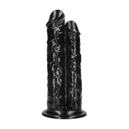 Ouch! by shots Double Titan - Realistic Double Dildo - 24,5 cm - Black (8714273017499)