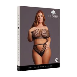 Le désir by shots Melia - Open Work Set - Queen Size - Black (8714273020970)