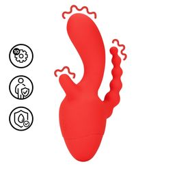 Loveline by shots Mini Drie-in-één Stimulator - Scarlet Kiss (8714273024732)
