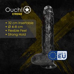 Ouch! by shots Realistic Giant - Realistic Dildo - 32 cm - Black (8714273017505)