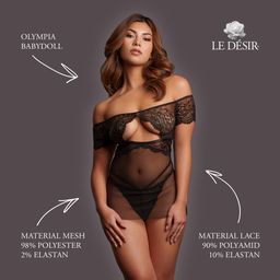 Le désir by shots Olympia - Babydoll - One Size - Black (8714273020765)