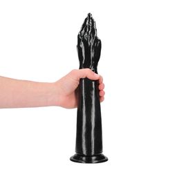 Ouch! by shots Helping Hand - Hand with Forearm Dildo - 38 cm - Black (8714273017376)