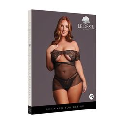 Le désir by shots Olympia - Babydoll - Queen Size - Black (8714273020772)