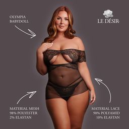 Le désir by shots Olympia - Babydoll - Queen Size - Black (8714273020772)