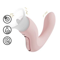 Vive by shots CallaLily - G-Spot Tap Vulva Borstzuiger en Tong Stimulator - Roze (8714273030092)