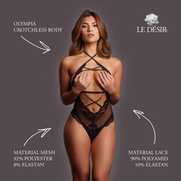 Le désir by shots Olympia - Crotchless Body - One Size - Black (8714273020789)
