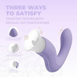 Vive by shots CallaLily - G-Spot Tap Vulva Borstzuiger en Tong Stimulator - Lavendel (8714273030085)